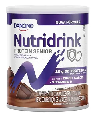 [Cashback de até R$50/REC] Nutridrink Suplemento Adulto Protein Senior Chocolate 380G