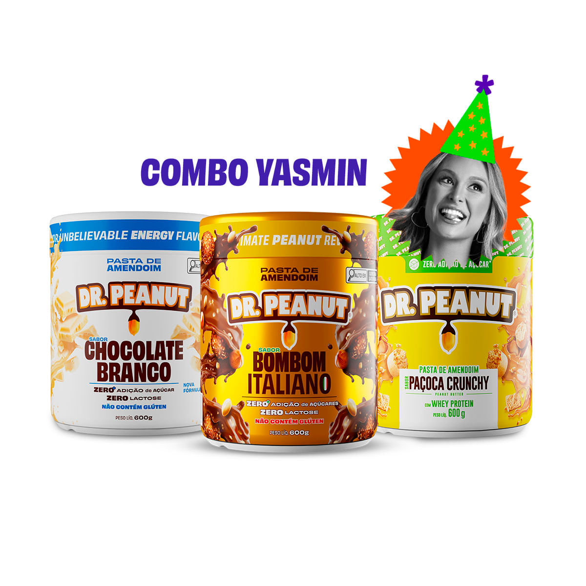 Combo da Yasmin - Bombom Italiano 600g + Chocolate Branco 600g + ganhe Paçoca 600g