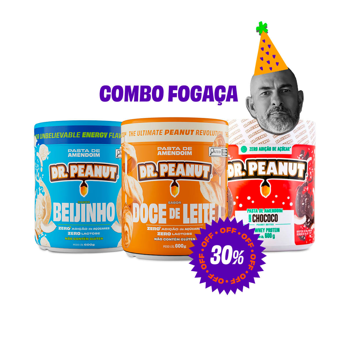 Combo do Fogaça - Beijinho 600g + Doce de Leite 600g + ganhe Chococo 600g