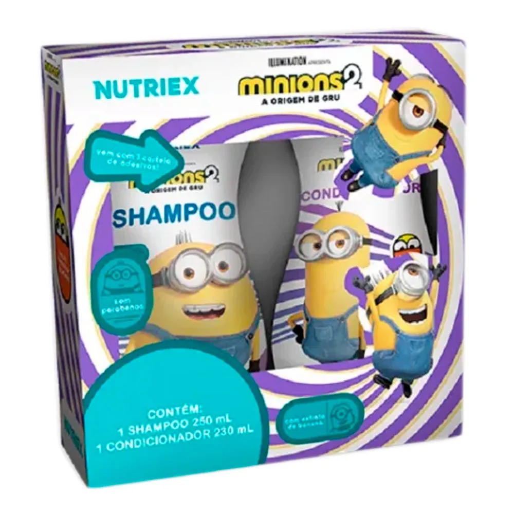 Kit Shampoo Minions 250ml e Condicionador Minions 230ml