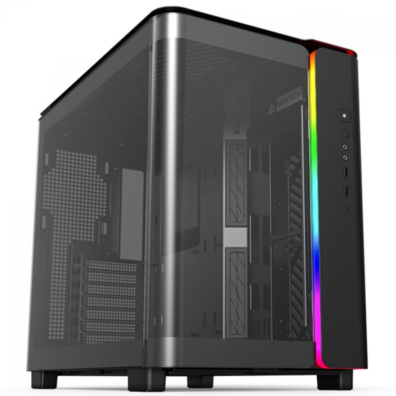 Gabinete Gamer Montech King 95 ARGB Mid Tower Vidro Temperado ATX Black Sem Fonte Sem Fan