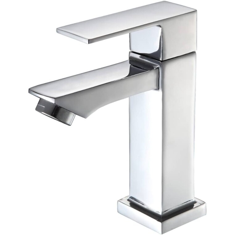 Torneira Banheiro Luxo Quadrada 1/4 Volta Inox Aço Cromada Bancada Pia Banheiro Alto Padrão