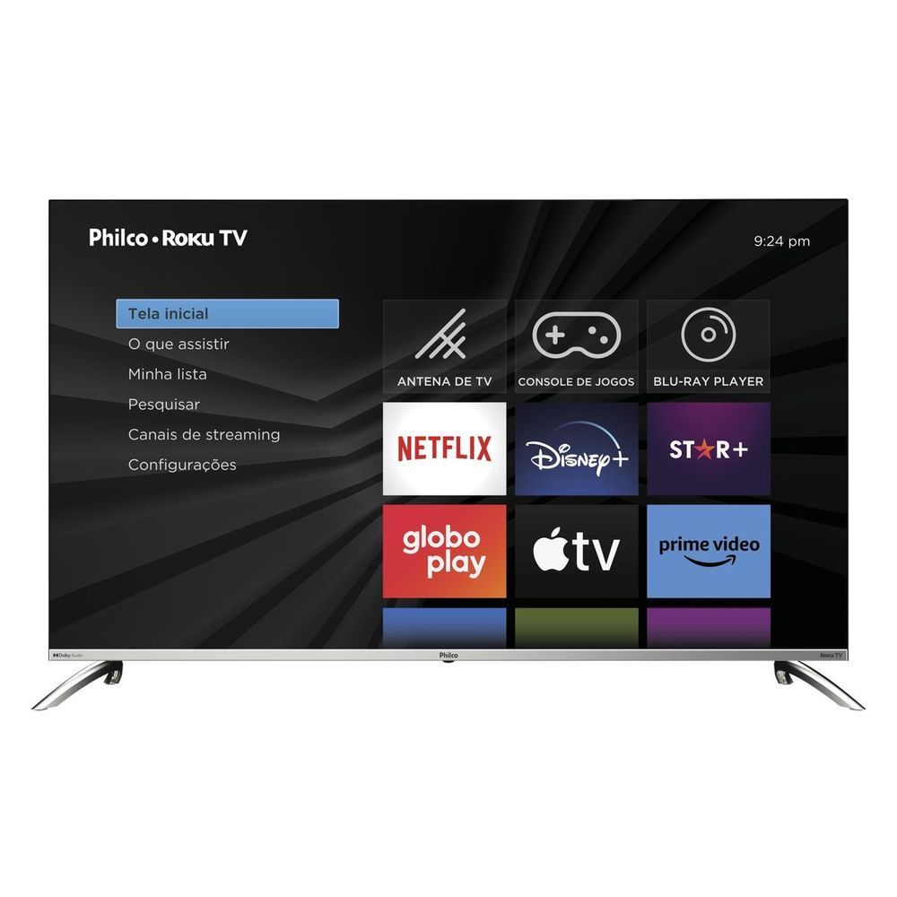 Smart TV 50 Polegadas 4K Philco PTV50G7PR2CSB Roku Tv Led Dolby Audio Bivolt