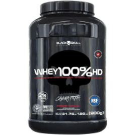 Whey 100% Hd Morango 900G Black Skull