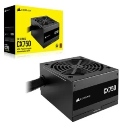 Fonte Corsair CX Series CX750, 750W, 80 Plus Bronze, Com Cabo, Preto - CP-9020279-BR