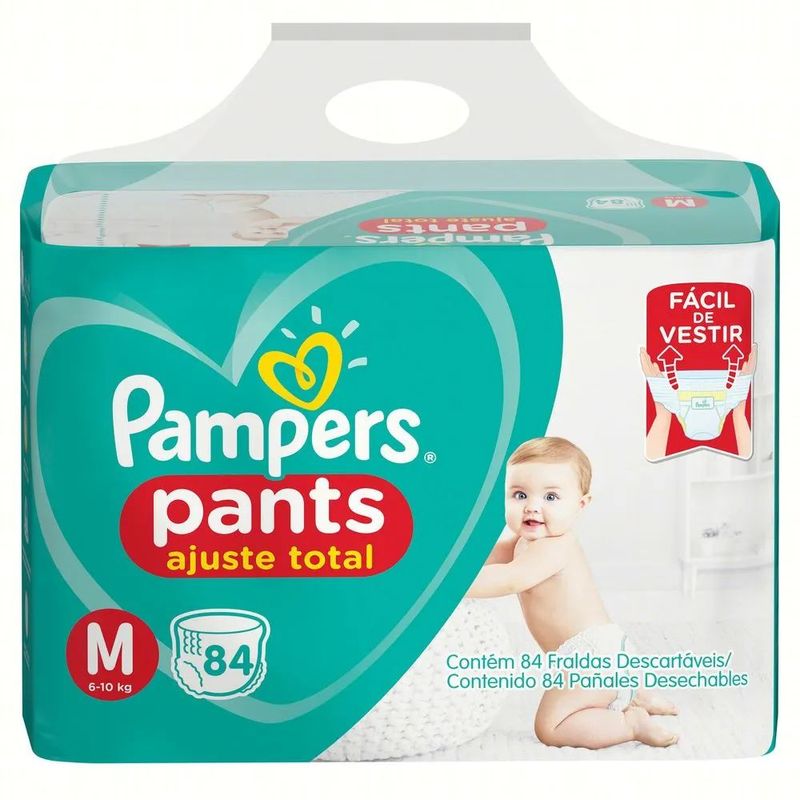 Fralda Pampers Pants Com 84 Tamanho M (Comprando 4+cupom sai R$59)