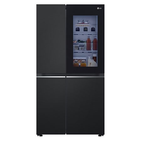 Geladeira Smart LG Inverter Side by Side InstaView 647 litros Cor Black Inox GC-V257SQV