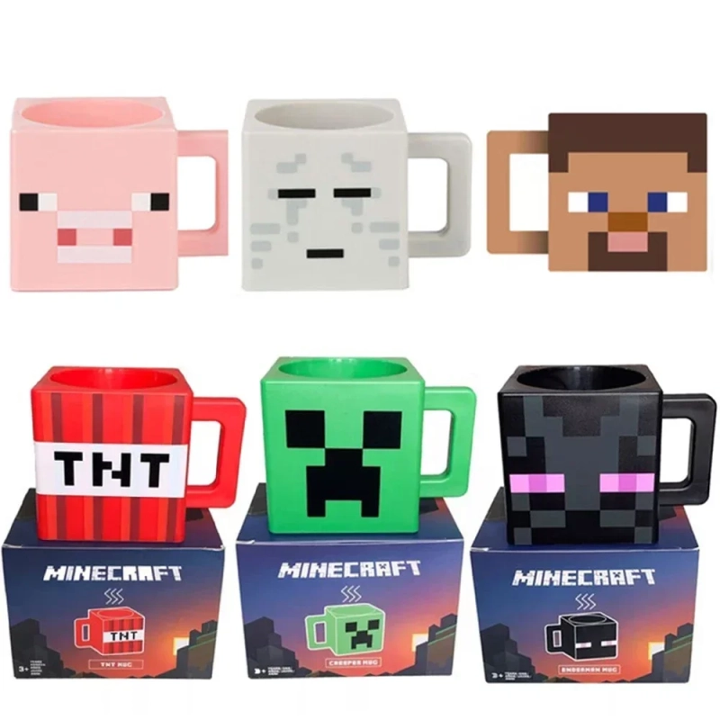 Caneca 3D 230ml de Minecraft - Vários Modelos