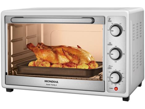 Forno Elétrico de Bancada Multifuncional Mondial - 52L Branco Grand Family II FR-52-W