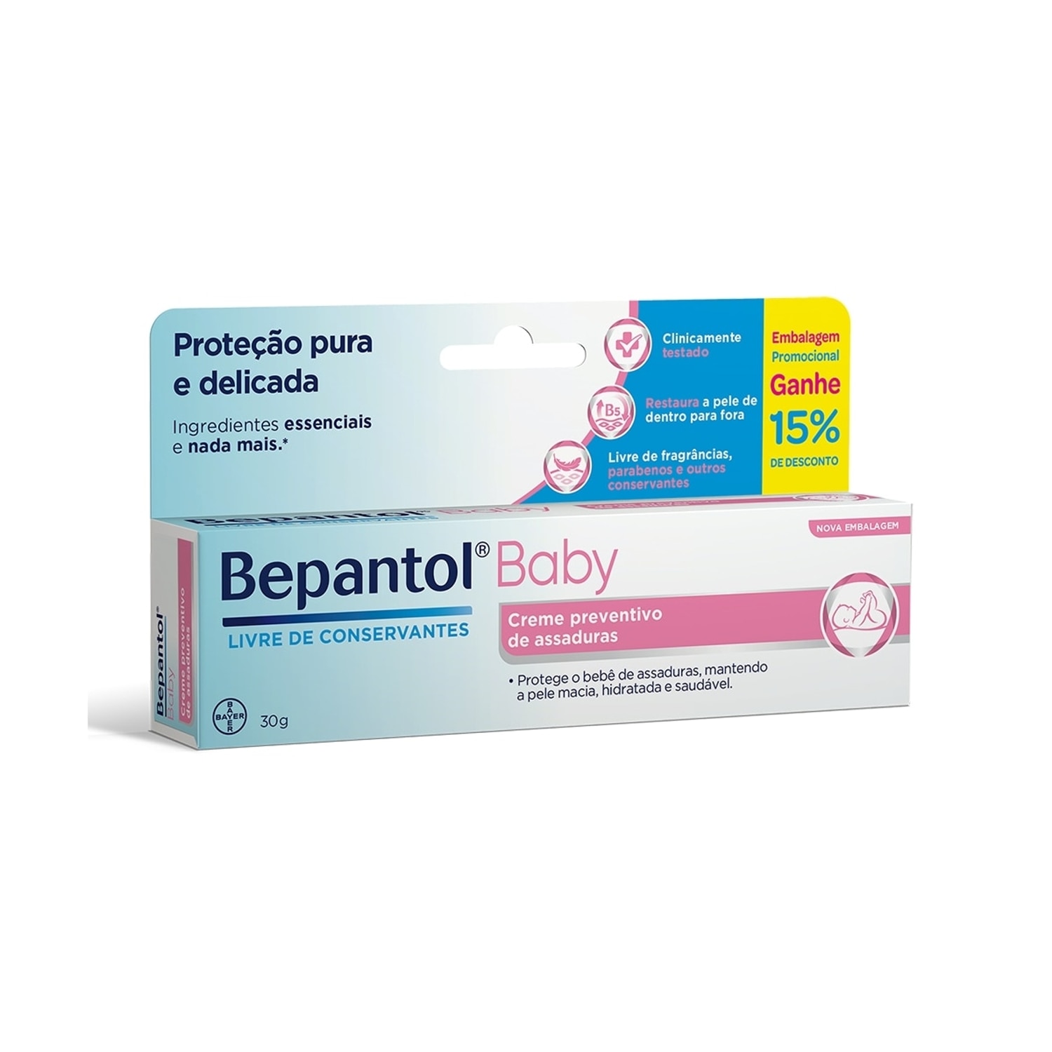 Creme Preventivo de Assaduras Bepantol Baby 30g 15% de desconto