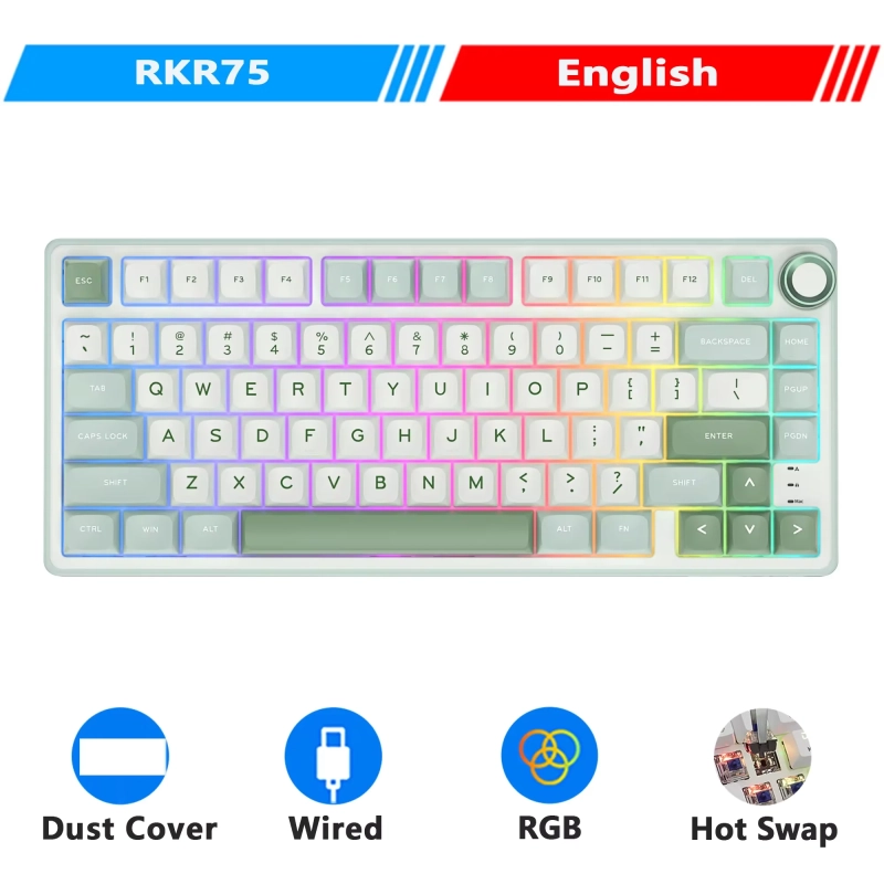 Teclado Mecânico Royal Kludge RK75 RGB