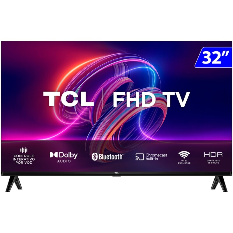 Smart TV TCL LED 32" FHD com Android TV Wi-Fi Bluetooth - S5400AF