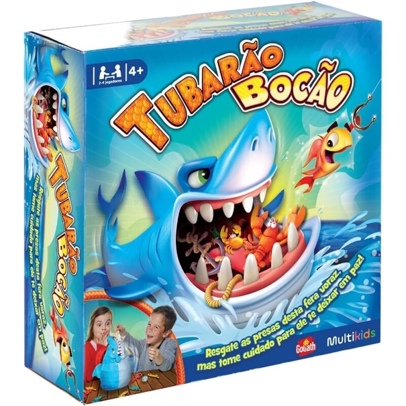 Jogo Tubarão Bocão com 12 Peixes - Br753 Multikids