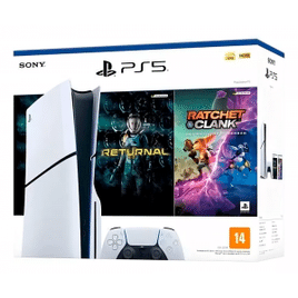 Console Playstation 5 Slim Com Leitor + Jogos Returnal + Ratchet & Clank