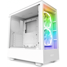 Gabinete Gamer H5 Elite NZXT Elite Edition ATX Compacto Mid Tower ATX Frontal de Vidro Branco CC-H51EW-01