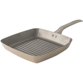 Mimo Style Grill Sartin Champanhe 24cm/1,2L Alumínio Revestida em Cerâmica Base Alto Relevo Tampa Vidro