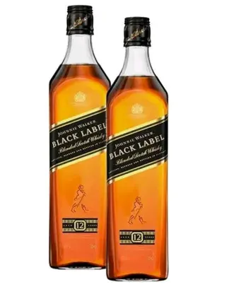 Kit Whisky Johnnie Walker Black Label 750ml com 2 unidades