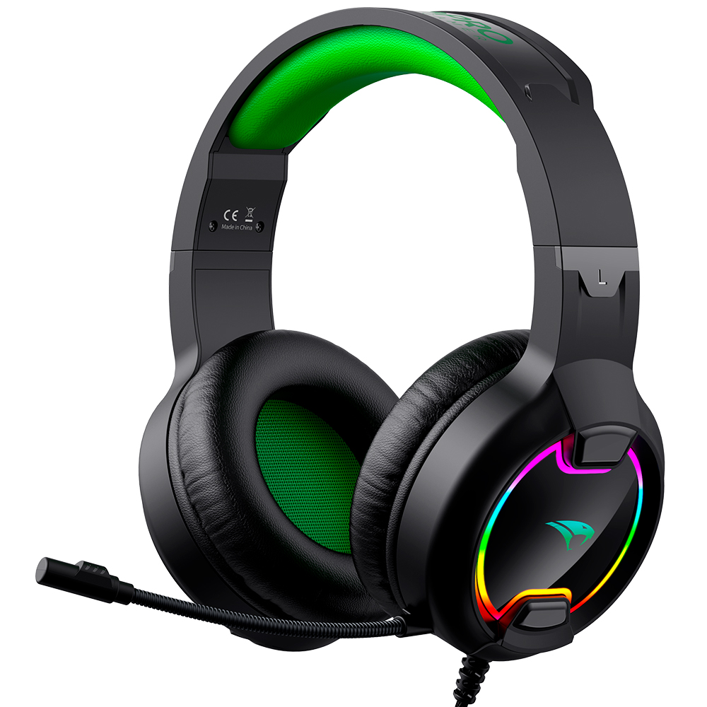 Headset Gamer Viper Pro Mamba Com Microfone Removível - Preto/Verde