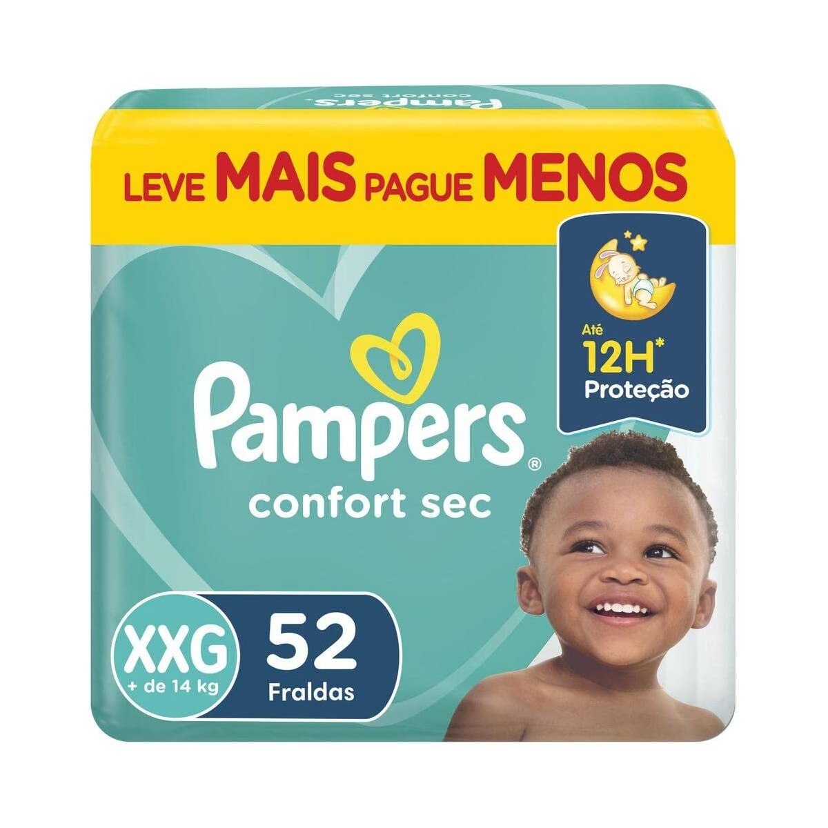 Fralda Pampers Confort Sec XXG 52 Unidades