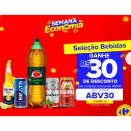 Desconto de R$30,00 em Compras Acima de R$100,00 em Bebidas Ambev da Lista