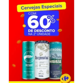 Seleção de Cervejas Especiais com 60% de desconto na 2ª unidade