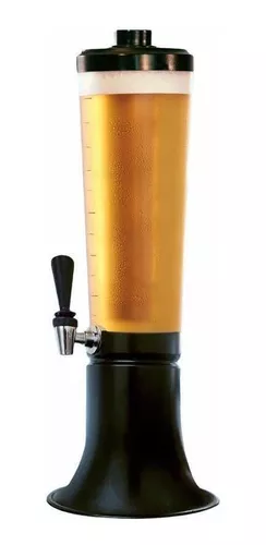 Torre Chopp 3,5 L Preta Com 2 Tubo Gelante Cada