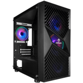 Gabinete Gamer ONE POWER Fractal Mid Tower M-ATX Lateral em Vidro Temperado - CC-201B