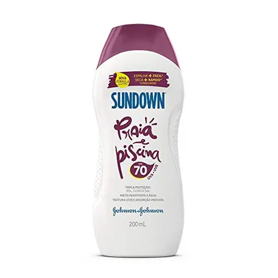 Leve 2 Pague 1 Sundown Protetor Solar Corpo e Rosto Praia e Piscina FPS 70, 200ml