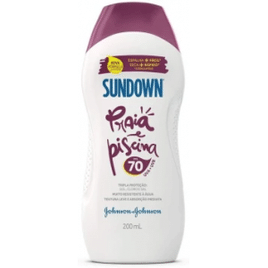 2 Unidades Sundown Protetor Solar Corpo e Rosto Praia e Piscina FPS 70 - 200ml