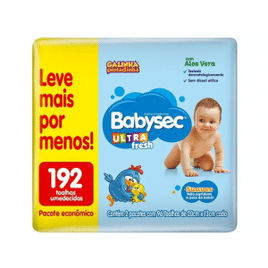 Toalha Umedecida Babysec Ultrafresh Galinha Pintadinha - 192 Unidades