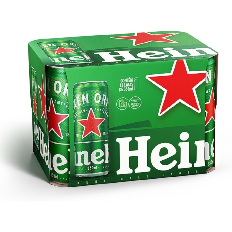 12 Unidades Cerveja Heineken Lager 350ml