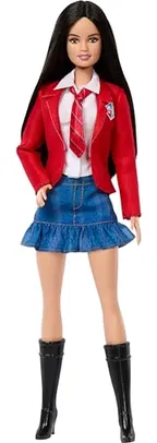 (pix) Barbie, Boneca Lupita Inspirada em Rebelde & RBD, Vestindo Uniforme Escolar Removível com Bota e Gravata, Para Idades acima de 3 anos