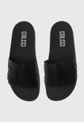 Chinelo Slide Colcci Logo Preto