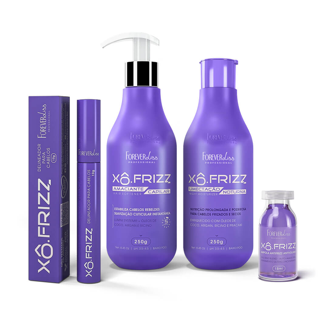 Kit Xô Frizz Completo Forever Liss 550ml