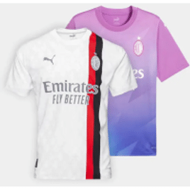 Kit Camisa Milan Away + Camisa Milan Third 23/24 Torcedor Masculina - Puma