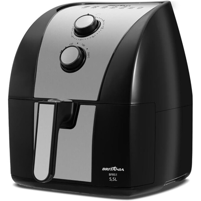 Fritadeira Air Fryer Britânia 5,5L 1500W Gold BFR51 127V