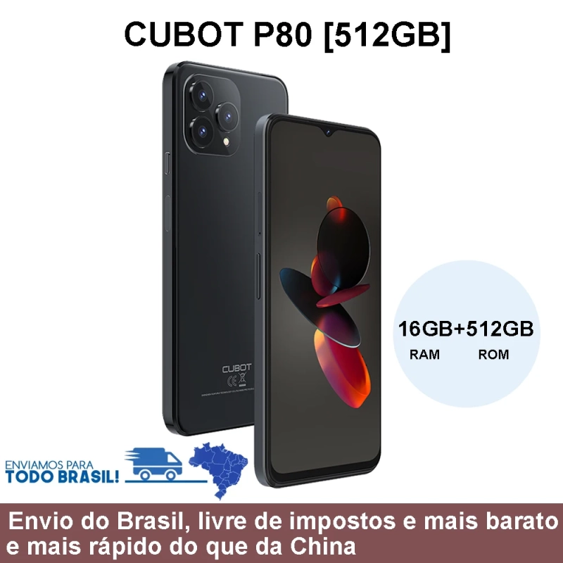 Smartphone Cubot P80 512GB 8GB - Versão Global