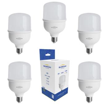 Kit 5 Lâmpadas Bulbo LED 50w 6500k Branco Frio Alta Potência - Blumenau