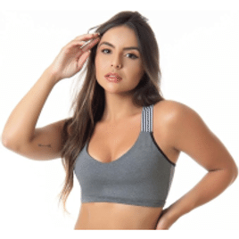 Kit 3 Top Fitness Fashion/Para Academia Frente Dupla - Eva Lingerie