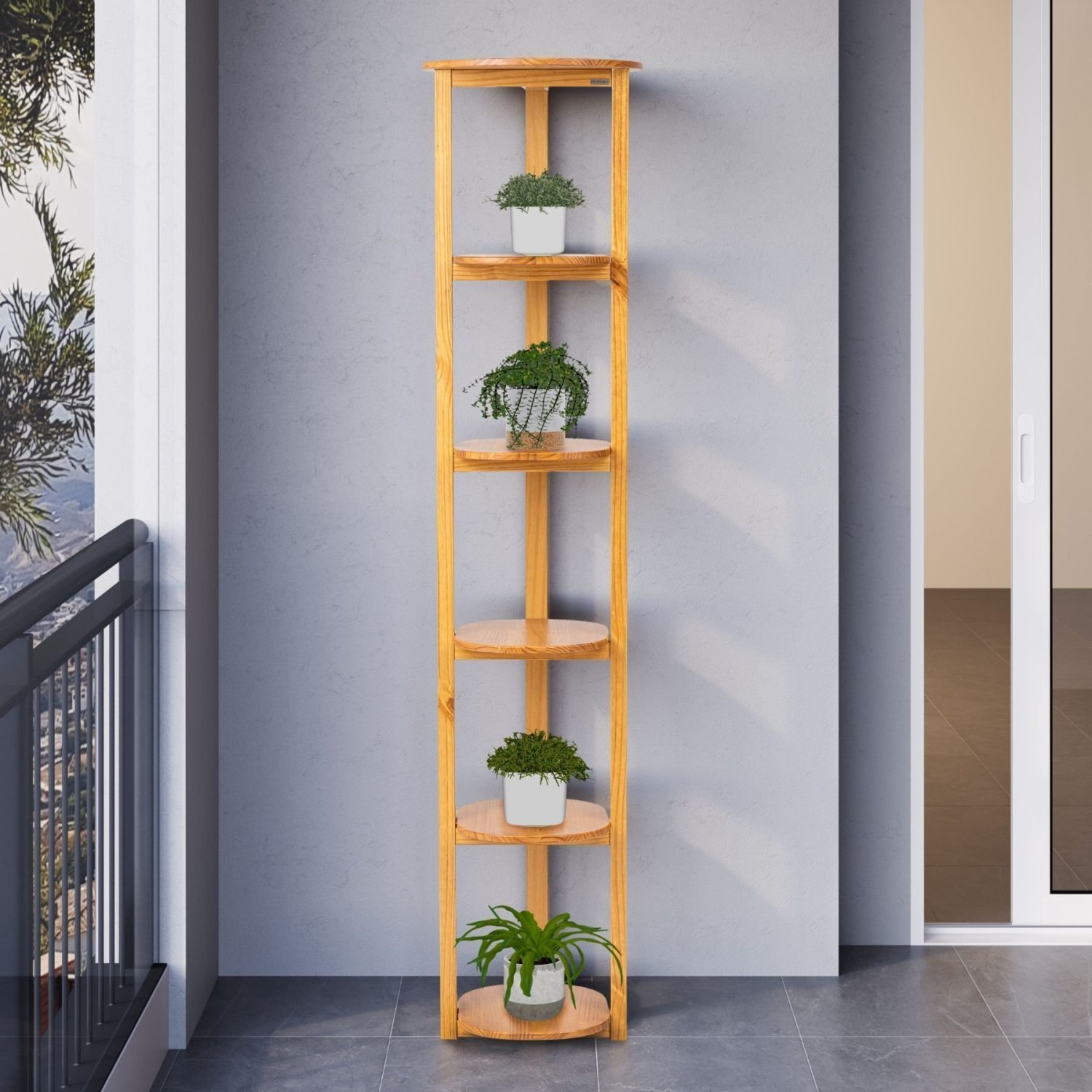 Estante em Madeira Maciça Ocre Yescasa