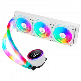 Water Cooler Gamer Rise Mode Aura Ice ARGB 360mm Intel e AMD Branco - RM-WAI-03-ARGB