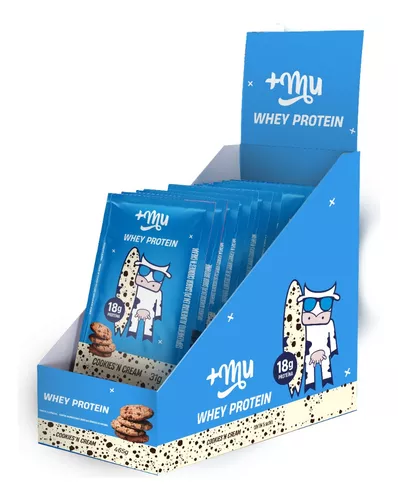 Sachê Whey Concentrado Sabor Cookies 31g Cada +mu - 15 Unidades