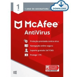 Mcafee Antivírus - Proteção para 1 Dispositivo - 1 Ano - Digital para Download