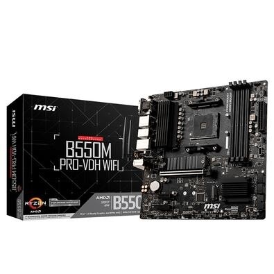 Placa Mãe MSI B550M Pro-VDH Wifi DDR4 Socket AM4 Chipset AMD B550