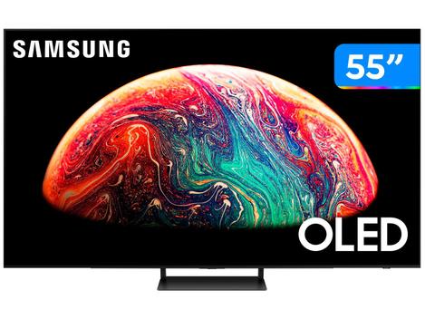 Smart TV 55” 4K OLED Samsung 144Hz Wi-Fi Bluetooth com Alexa 4 HDMI 2 USB - QN55S90CAGXZD