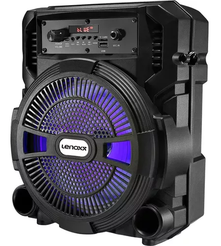 Caixa de Som Amplificada Lenoxx CA80 Bateria Bluetooth Entrada Auxiliar Sd/Usb 120W Bivolt