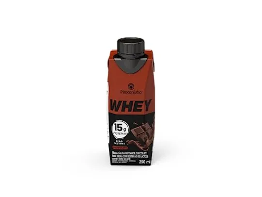 [Leve 3 Pague 2] Whey Zero Lactose Chocolate 15g Piracanjuba 250ml