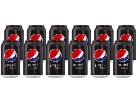 Refrigerante Pepsi Black Sem Açúcar 350ml Lata 12 Unidades