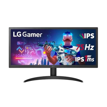 Monitor Gamer LG 25.7" UltraWide Full HD 75Hz 1ms Preto 26WQ500-B.AWZM