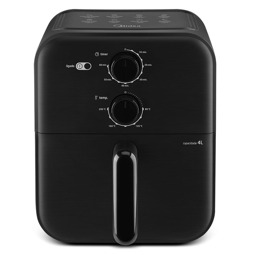 Fritadeira Air Fryer Midea 4L Blackstone Preta MAF400P0APK 127v